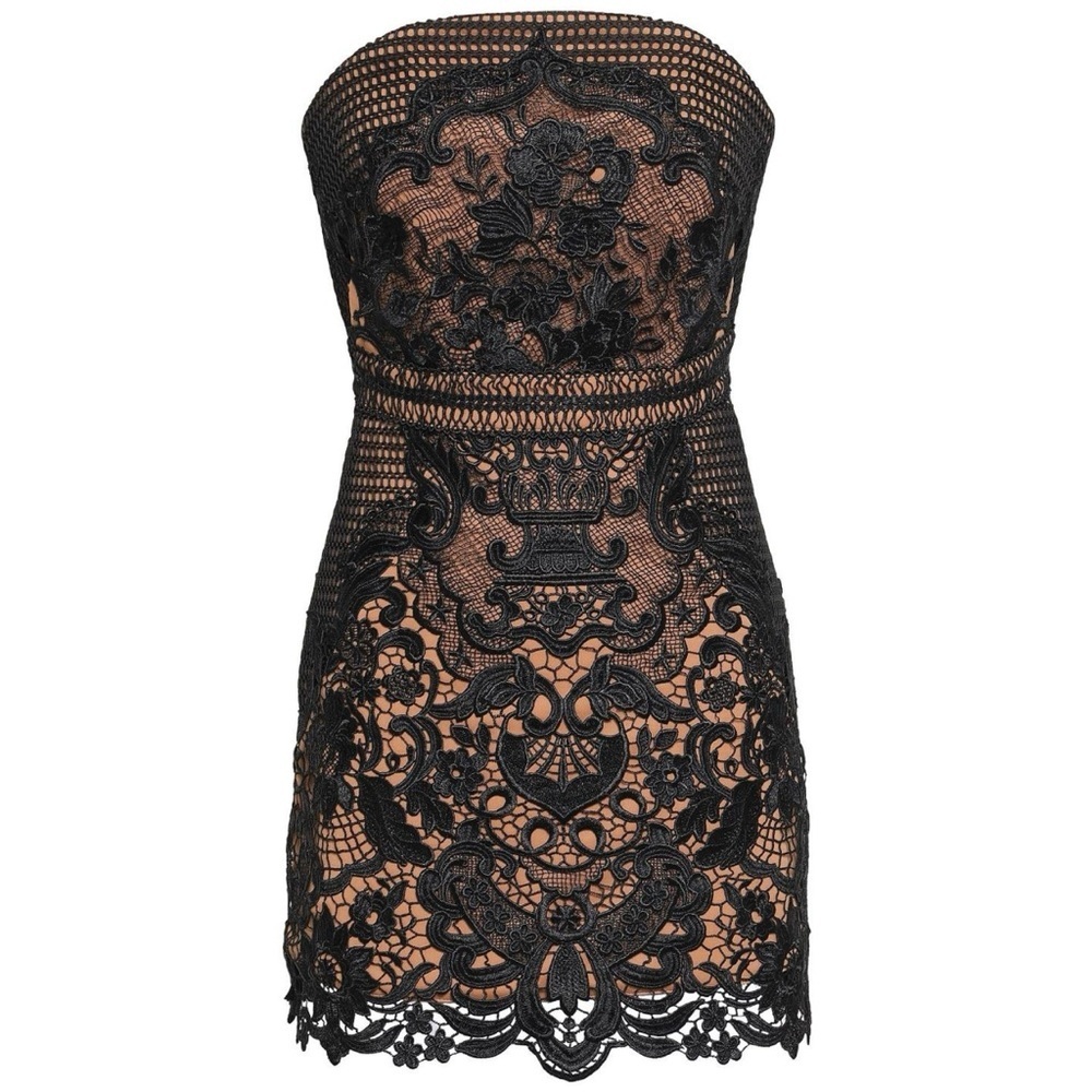 SNIDEL Strapless Lace Mini Dress